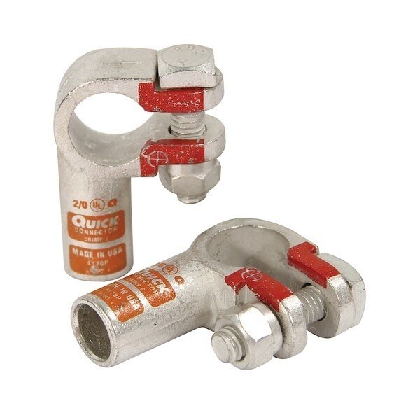 Battery Terminal, Pos. Copper Crimp, 2/0 Ga.  5